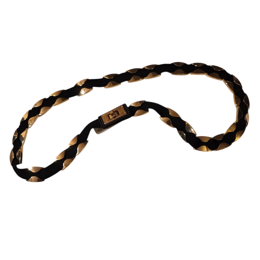 BEBE Elegant Black and Gold Belt SIZE (S/P)